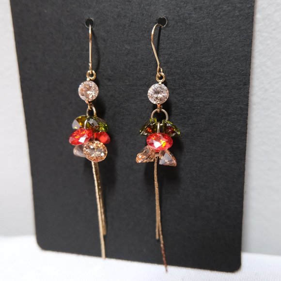 STUNNING Colorful Dangle Earrings - Picture 2 of 3